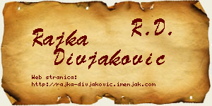 Rajka Divjaković vizit kartica